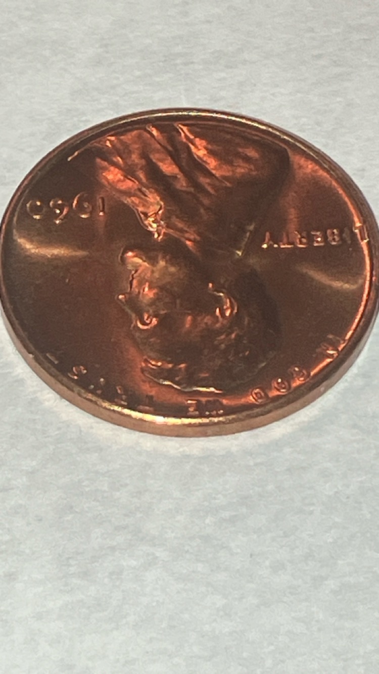 1960-Penny,-Red-With-A-Sharp-Obverse-Rim